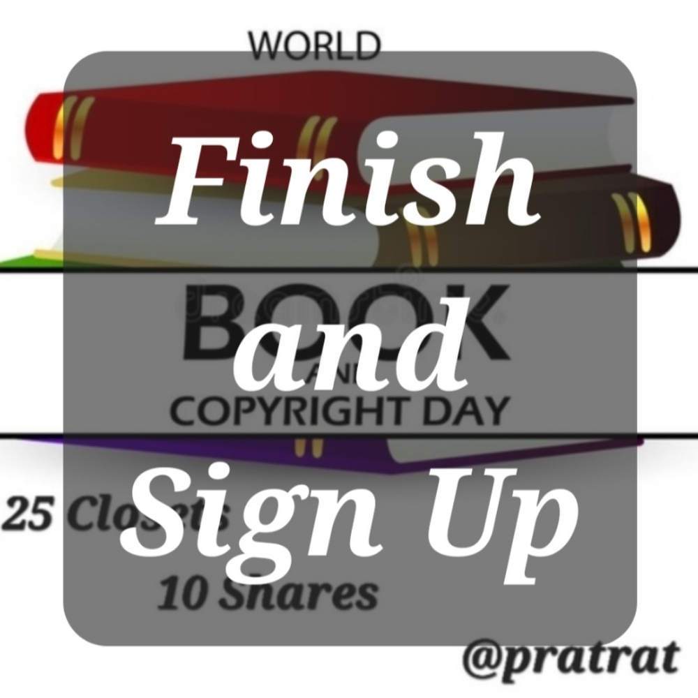 Finish Wed 6/3📚Sign Up Wed 6/10📚Book Share 📚Share 10📚